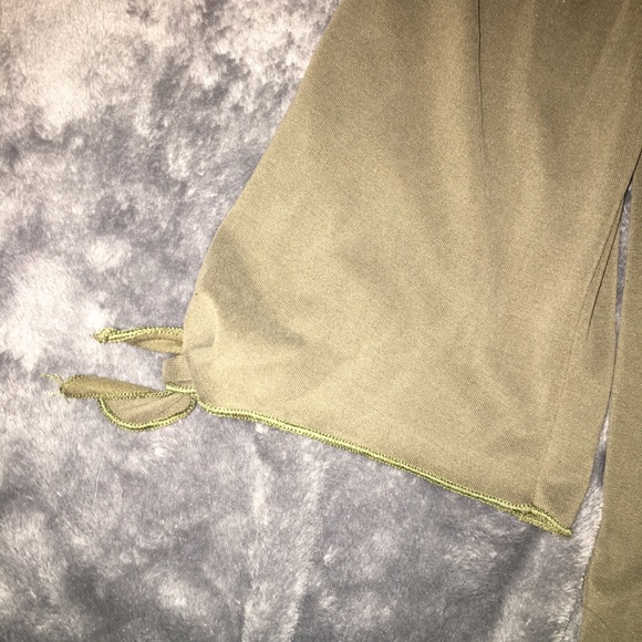 Off the shoulder olive green top - Picture 3 of 3